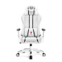 Ігрове крісло Diablo Chairs X-One 2.0 нормального розміру до 136 кг з еко-шкіри, білий і чорний