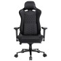Ігрове крісло Ultradesk THRONE до 140 кг, тканина чорного кольору