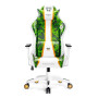 Ігрове крісло Diablo Chairs X-One 2.0 Craft King Size до 180 кг з еко-шкіри, біло-зелений