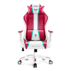 Ігрове крісло Diablo Chairs X-One 2.0 King Size Candy Rose до 160 кг ЕКО шкіра білий і червоний
