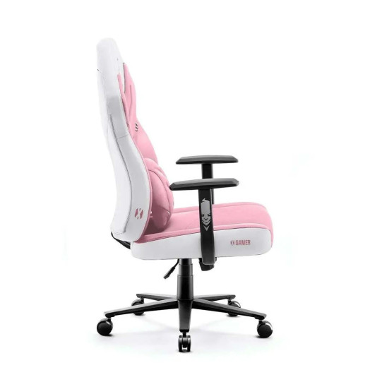 Ігрове крісло Diablo Chairs X-Gamer 2.0 нормального розміру до 150 кг з еко-шкіри Marshmallow рожевий