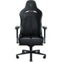 Ігрове крісло Razer Enki до 136 кг з екологічно чистої шкіри чорно-зеленого кольору
