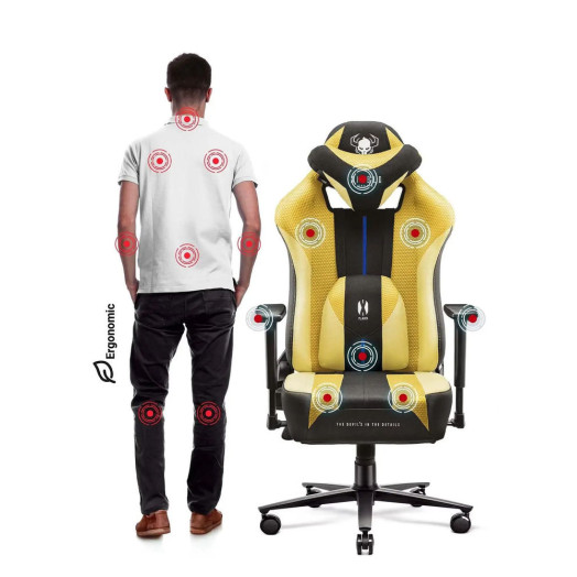Diablo Chairs X-Player 2.0 Ігрове крісло нормального розміру до 150 кг ЕКО шкіра Темний соняшник