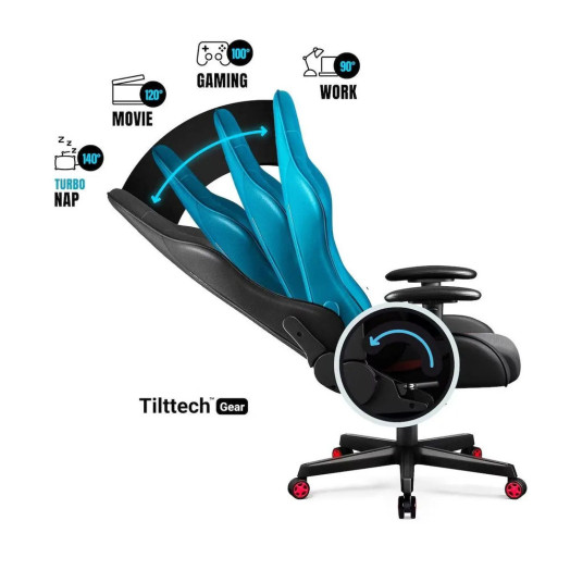 Diablo Chairs X-Starter Gaming Chair до 120 кг Тканина чорно-червона