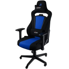 Офісне крісло Nitro Concepts E250 Galactic Blue до 120 кг, чорно-блакитна тканина