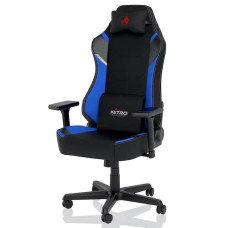 Ігрове крісло Nitro Concepts X1000 Galactic Blue до 135 кг, чорно-синя тканина