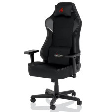 Ігрове крісло Nitro Concepts X1000 Stealth Black до 135 кг, чорна тканина