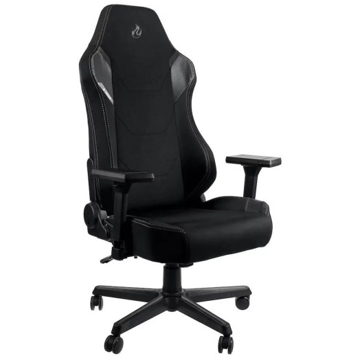 Ігрове крісло Nitro Concepts X1000 Stealth Black до 135 кг, чорна тканина