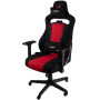 Офісне крісло Nitro Concepts E250 Inferno Red до 120 кг тканина чорно-червона