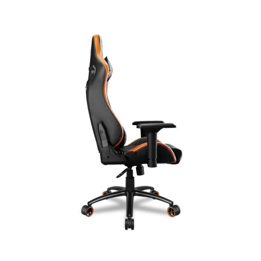 Ігрове крісло Cougar Outrider S до 120 кг з чорно-помаранчевої екошкіри