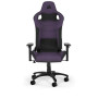 Ігрове крісло Corsair T3 Rush до 120 кг, тканина фіолетового/чорного кольору