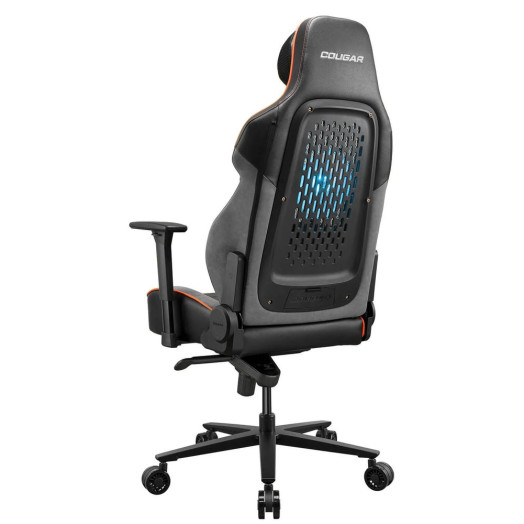 Ігрове крісло Cougar NxSys Aero до 160 кг ПВХ шкіряна тканина чорно-помаранчева