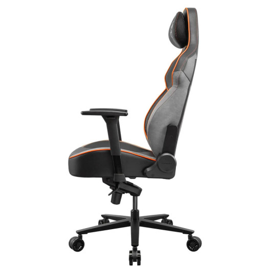 Ігрове крісло Cougar NxSys Aero до 160 кг ПВХ шкіряна тканина чорно-помаранчева