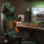 Ігрове крісло Diablo Chairs X-One 2.0 World of Tanks до 160 кг ЕКО шкіра Зелено-помаранчевий