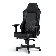 Noblechairs HERO Black Platinum White Gaming Chair до 150 кг ЕКО шкіра чорно-білий