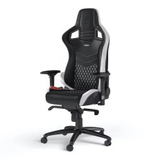 Ігрове крісло Noblechairs EPIC до 120 кг з натуральної шкіри чорно-білого кольору