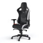 Ігрове крісло Noblechairs EPIC до 120 кг з натуральної шкіри чорно-білого кольору