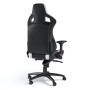 Ігрове крісло Noblechairs EPIC до 120 кг з натуральної шкіри чорно-білого кольору