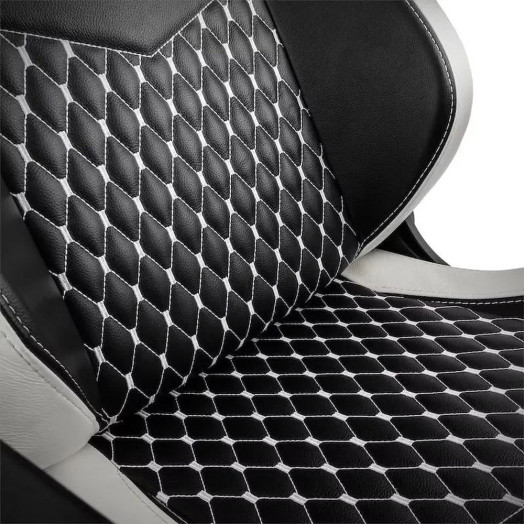 Ігрове крісло Noblechairs EPIC до 120 кг з натуральної шкіри чорно-білого кольору