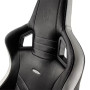 Ігрове крісло Noblechairs EPIC до 120 кг з натуральної шкіри чорно-білого кольору