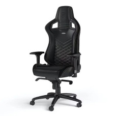 Ігрове крісло Noblechairs EPIC Black Gold до 120 кг з екологічно чистої шкіри чорно-золотий