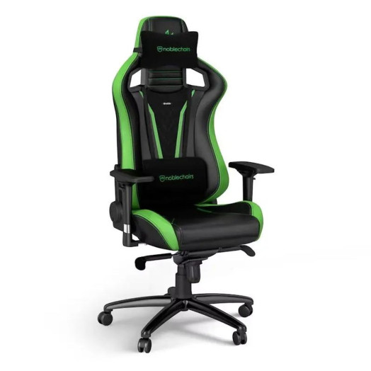 Ігрове крісло Noblechairs EPIC Sprout Edition до 120 кг з екошкіри чорно-зелений