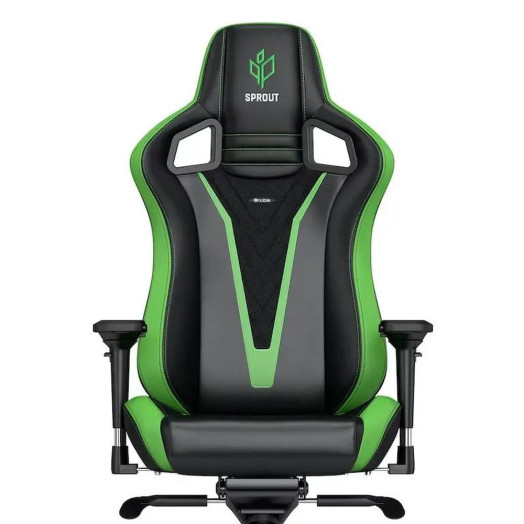 Ігрове крісло Noblechairs EPIC Sprout Edition до 120 кг з екошкіри чорно-зелений