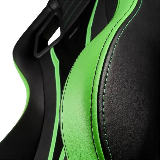 Ігрове крісло Noblechairs EPIC Sprout Edition до 120 кг з екошкіри чорно-зелений