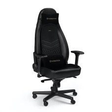 Ігрове крісло Noblechairs ICON до 150 кг з натуральної шкіри чорного кольору