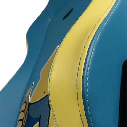 Ігрове крісло Noblechairs HERO Fallout Vault-Tec Edition до 150 кг ЕКО шкіра синьо-жовта