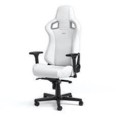 Ігрове крісло Noblechairs EPIC White Edition до 120 кг з екошкіри білого кольору