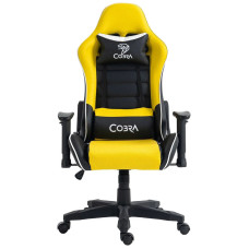 Ігрове крісло Cobra Rebel CR201 до 130 кг ЕКО-шкіра жовто-чорне