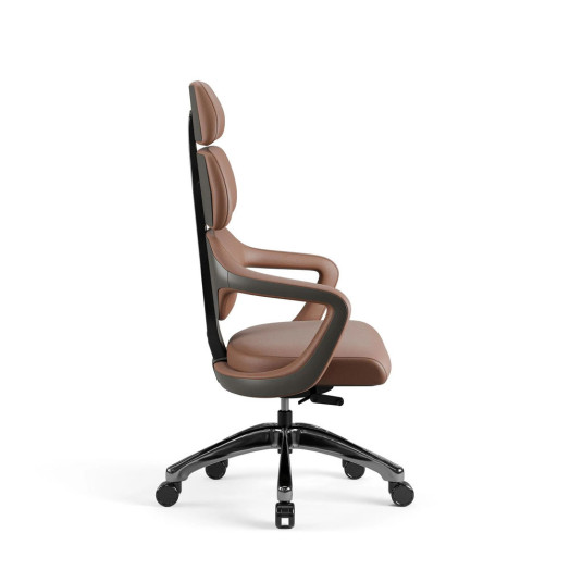 Diablo Chairs V-модульне офісне крісло до 180 кг з екошкіри коричневого кольору