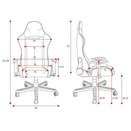Diablo Chairs X-Starter Gaming Chair до 136 кг Тканина темно-синього кольору