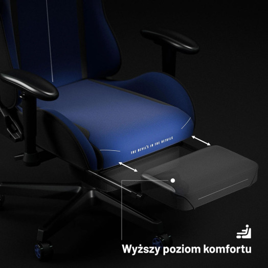 Diablo Chairs X-Starter Gaming Chair до 136 кг Тканина темно-синього кольору