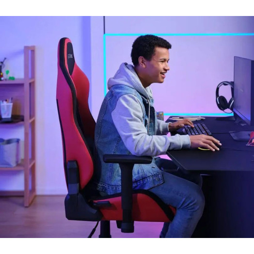 Ігрове крісло Trust GXT 714R Ruya до 150 кг тканина шкіра ECO Red