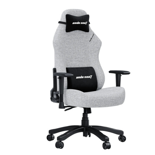 Anda Seat Luna L ігрове крісло до 110 кг тканина сірого кольору