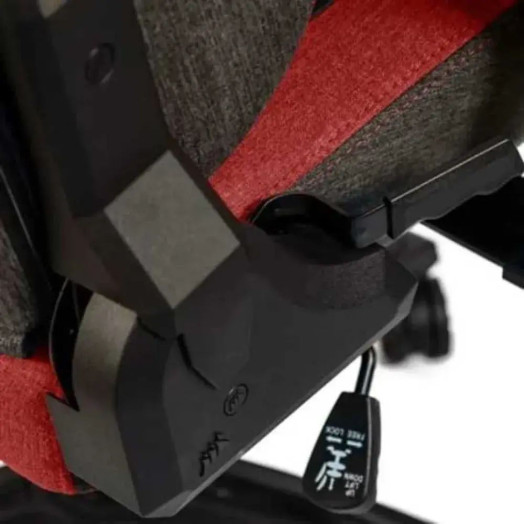 Ігрове крісло Corsair T3 Rush до 120 кг, тканина сіро-червоного кольору