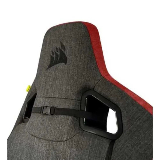 Ігрове крісло Corsair T3 Rush до 120 кг, тканина сіро-червоного кольору