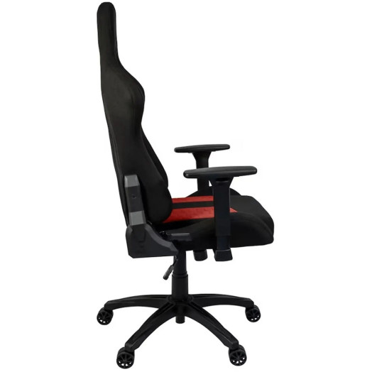 Тканинне ігрове крісло Corsair TC100 RELAXED до 120 кг Тканина сіро-червона