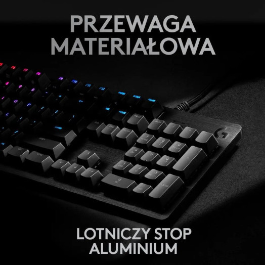 Тактильна чорна механічна клавіатура Logitech G513 Carbon GX Brown
