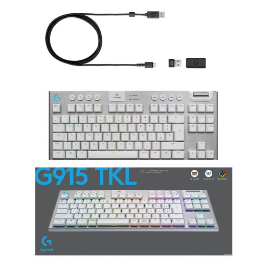 Logitech G915 TKL LIGHTSPEED Tactile GL Tactile Brown White Mechanical Keyboard