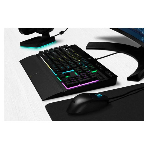 Чорна мембранна клавіатура Corsair K55 RGB Pro