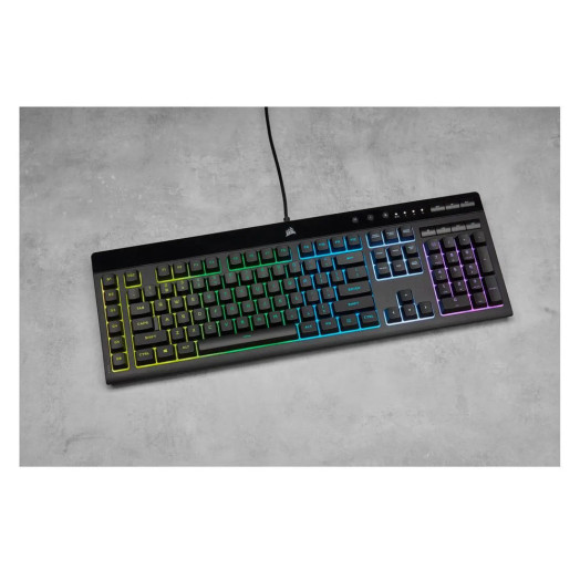 Чорна мембранна клавіатура Corsair K55 RGB Pro