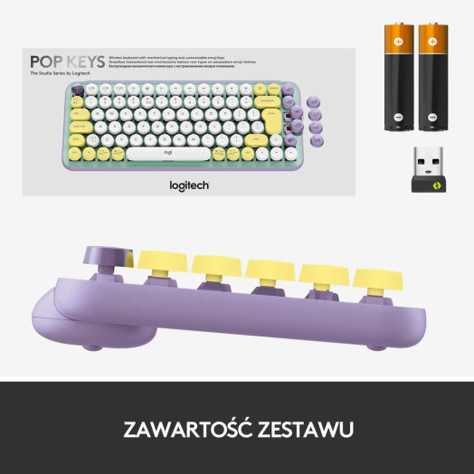 Механічна клавіатура Logitech POP Keys Daydream Lilac Mint
