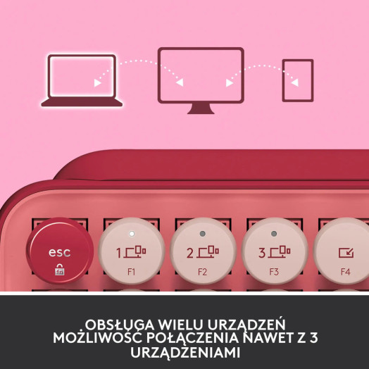 Механічна клавіатура Logitech POP Keys Heartbreaker Raspberry