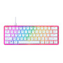Механічна клавіатура HyperX Alloy Origins 60 Pink Red Switch, біло-рожева