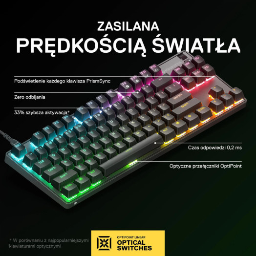 Механічна клавіатура SteelSeries Apex 9 TKL Black