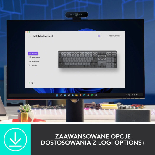 Механічна клавіатура Logitech MX Mechanical Brown Switch Graphite Mechanical