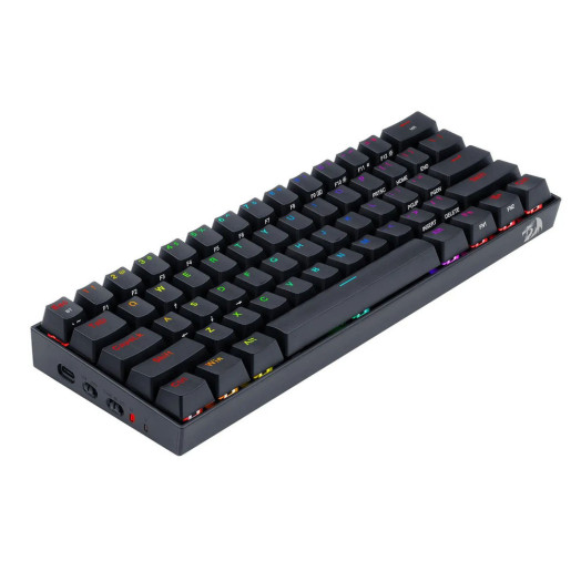 Механічна клавіатура Redragon Draconic PRO K530 RGB, коричневий перемикач, чорний